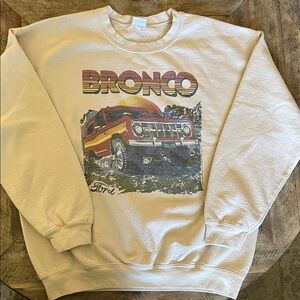 Junk Food Clothing Ford Bronco Crewneck Sweater - Cream
